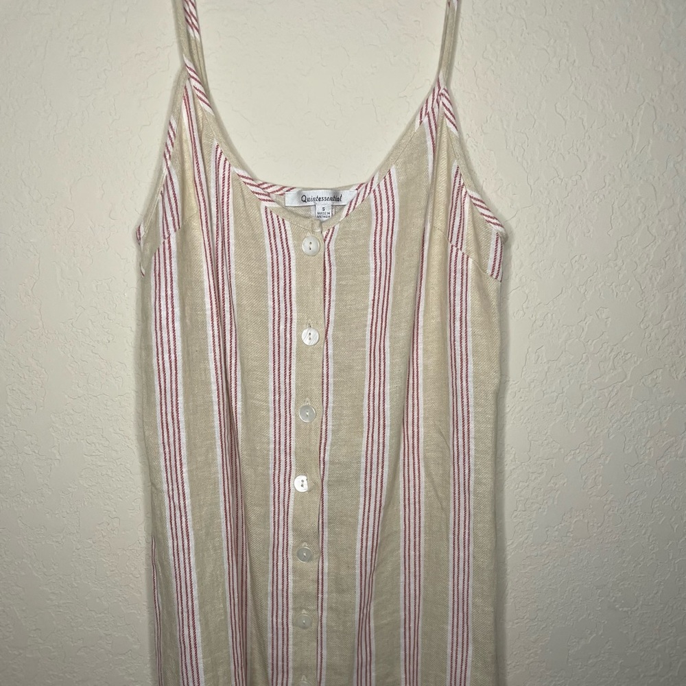 Yellow Striped Casual Dress